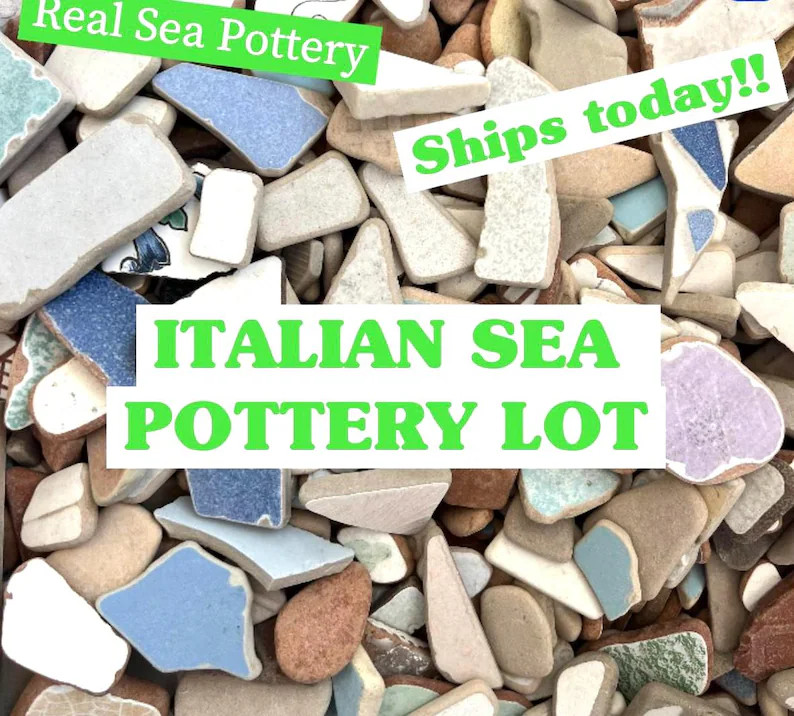 GENUINE SEA POTTERY From Italy. Sea Pottery Craft. Sea Pottery Jewlery. Sea Pottery Mosaic. Sea P... | Etsy (US)