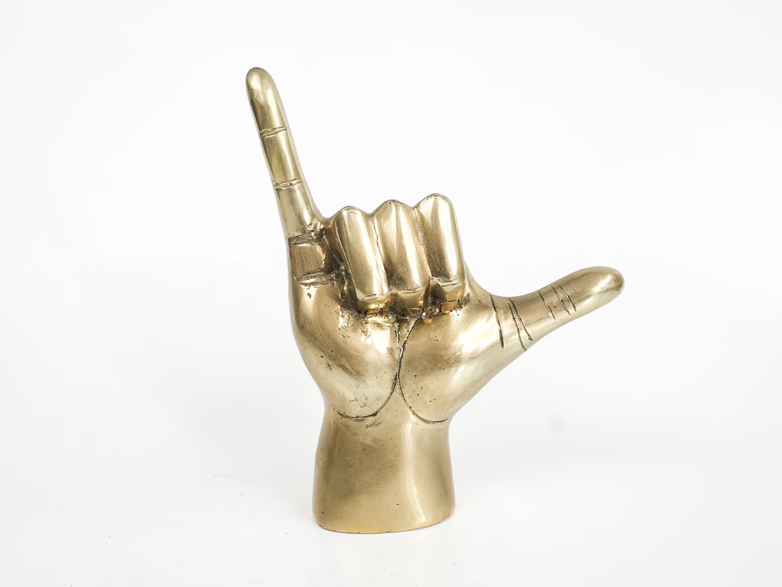 The Shaka Sign Brass , Hang Loose, Hand Gesture, Hand Sculpture, Hand Brass, Room Decor, House De... | Etsy (US)