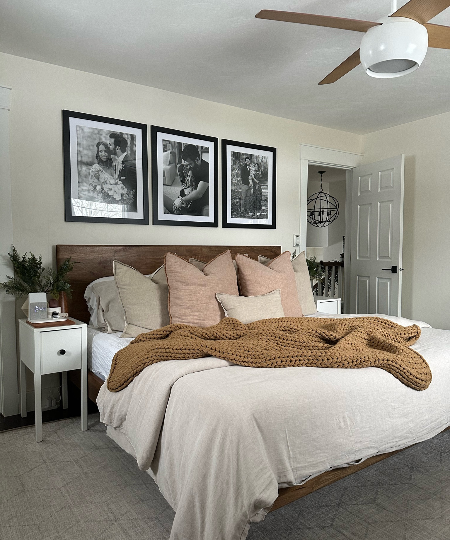 Our black frames along with our matte boards are linked! Also linked our bed for those who have asked 🖤

Sizing: we have 22x28 frames over bed, 18x24 frames in hallway and our staircase frames are 16x20 

#LTKhome