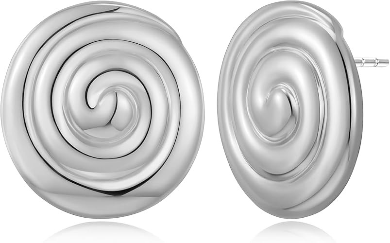 MUYAN Gold Ocean Conch Earrings for Women Fashion Spiral Shell Stud Earrings Beach Jewelry Gift | Amazon (US)