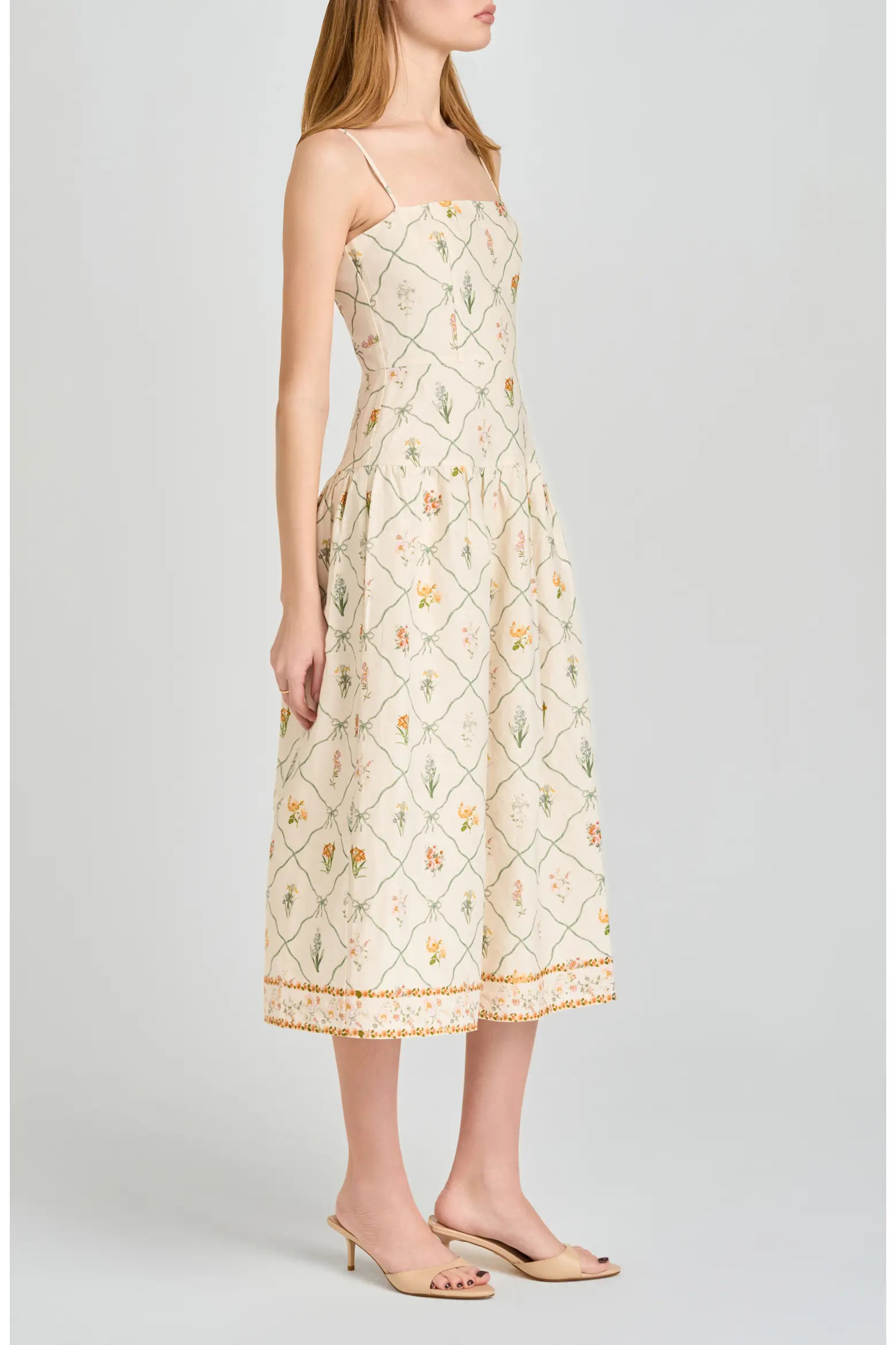 Juliet Print Linen Blend Midi Sundress (Women) | Nordstrom | Nordstrom