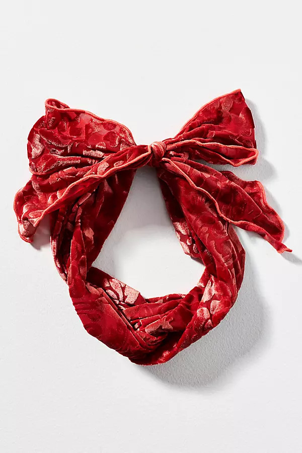 Burnout Velvet Tie-Back Headband | Anthropologie (US)