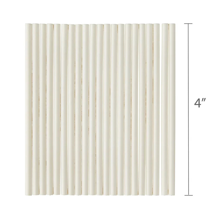 4" White Paper Treat Sticks, 50 Count, by Way To Celebrate | Walmart (US)