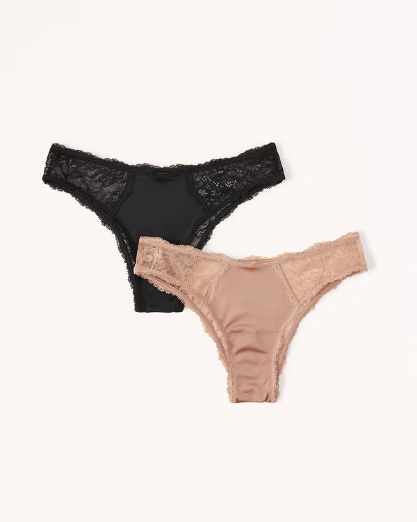 Women's 2-Pack Lace and Satin Undies | Women's Intimates & Sleepwear | Abercrombie.com | Abercrombie & Fitch (US)
