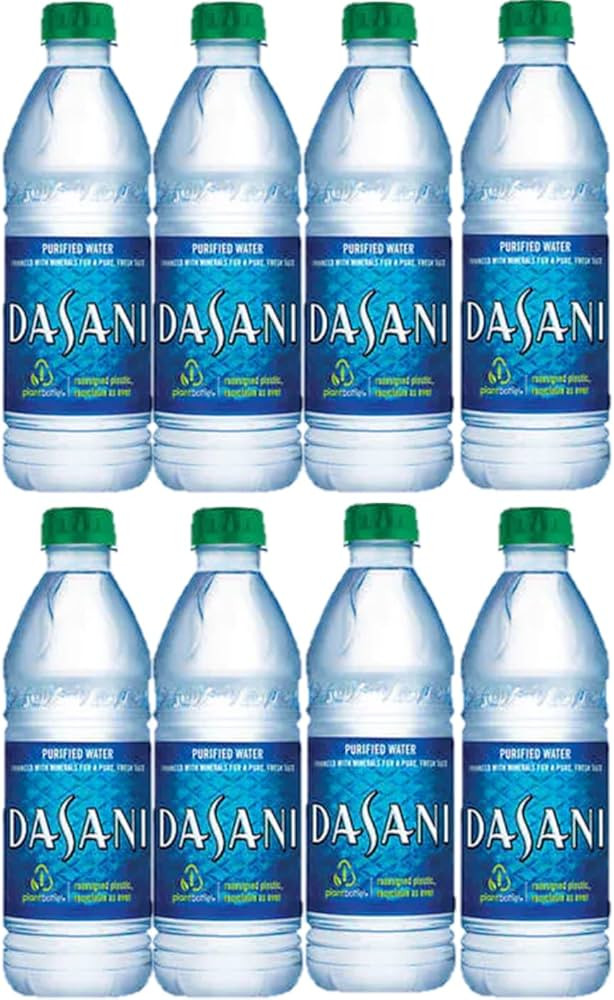 Dasani Purified Water, 16.9 Fl Oz (8 pack, Total of 135.2 fl oz) 16.9 Fl Oz (Pack of 8) | Amazon (US)