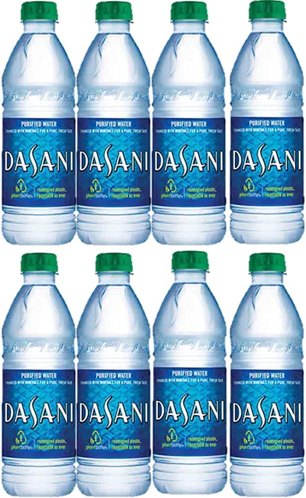Dasani Purified Water, 16.9 Fl Oz (8 pack, Total of 135.2 fl oz) 16.9 Fl Oz (Pack of 8) | Amazon (US)