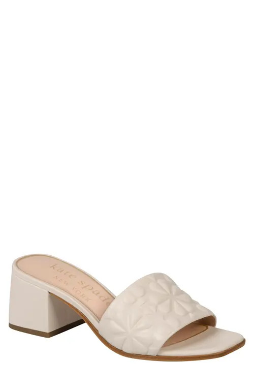 kate spade new york emmie block heel slide sandal in Parchment. at Nordstrom, Size 8 | Nordstrom