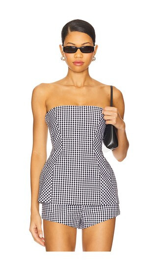 Amanda Uprichard Linda Top in Black. - size M | Revolve Clothing (Global)