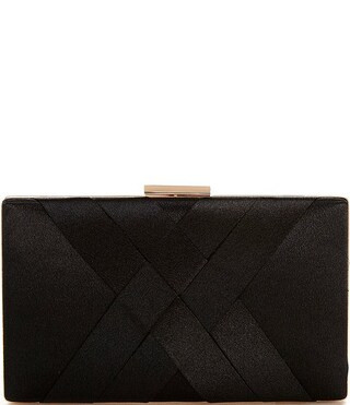 Satin Woven Front Minaudiere Clutch | Dillard's