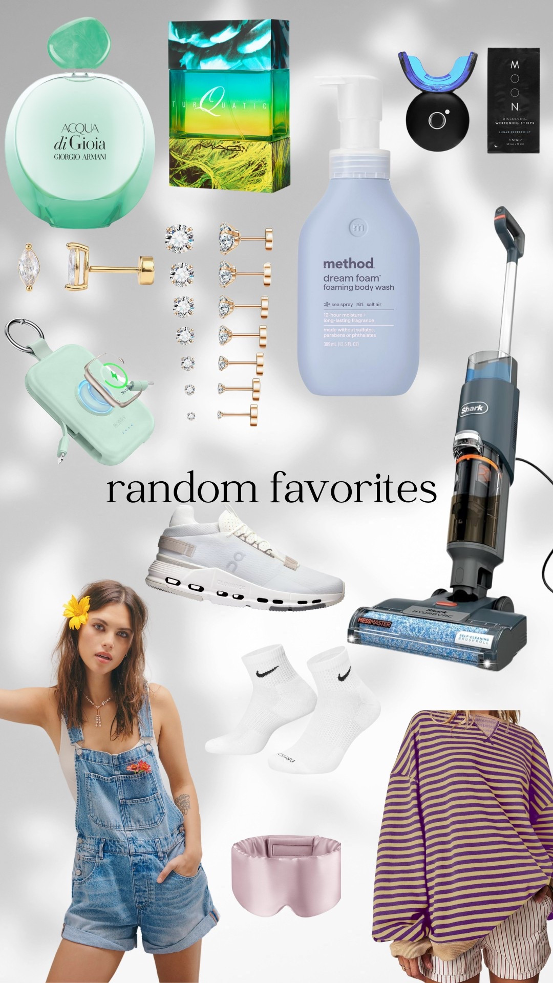 My favorites! Love my wet mop (mines cordless but I have corded pictured 🤦🏽‍♀️)  backless earrings are my jam :) love the scent of the fragrances and this body wash. My portable charger is used daily!! I wear these shoes almost every day, I have the exact same pair at home & work because I love them so much. Just listed the things I love & things I use often. :) #household #wetmop #smellgood #backless earrings 

#LTKFindsUnder50 #LTKPetite #LTKGiftGuide