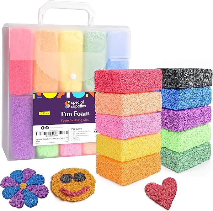 Special Supplies Fun Foam Modeling Foam Beads Play Kit, Children’s Educational Clay for Arts Cr... | Amazon (US)