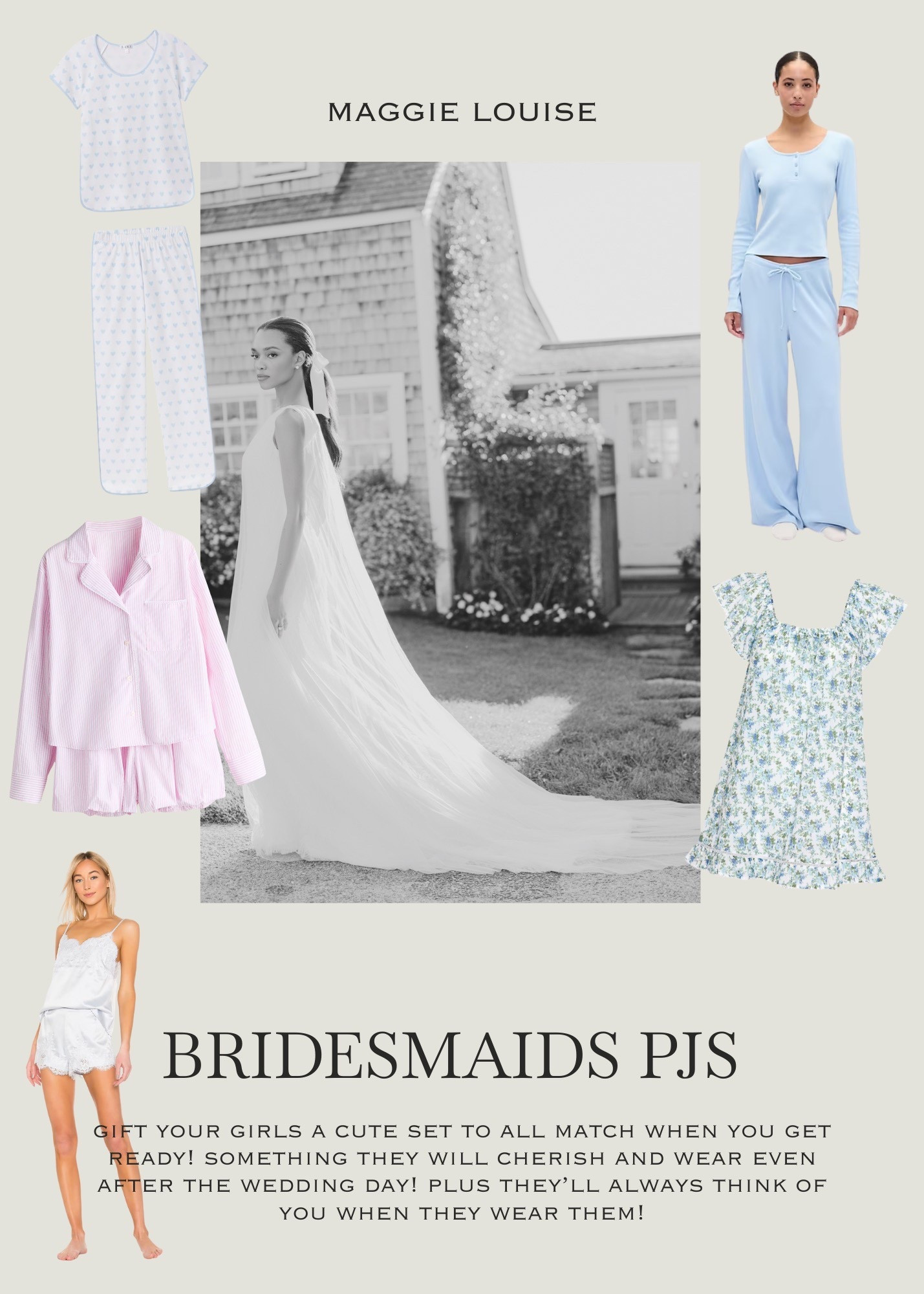 Pajamas for your girls to get ready  in!! 

#LTKmorningroutine #LTKWedding #LTKgrwm