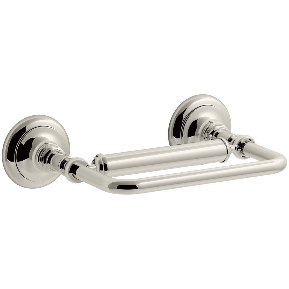 KOHLER Artifacts Pivoting Double Post Toilet Paper Holder in Vibrant Polished Nickel-K-72573-SN -... | The Home Depot
