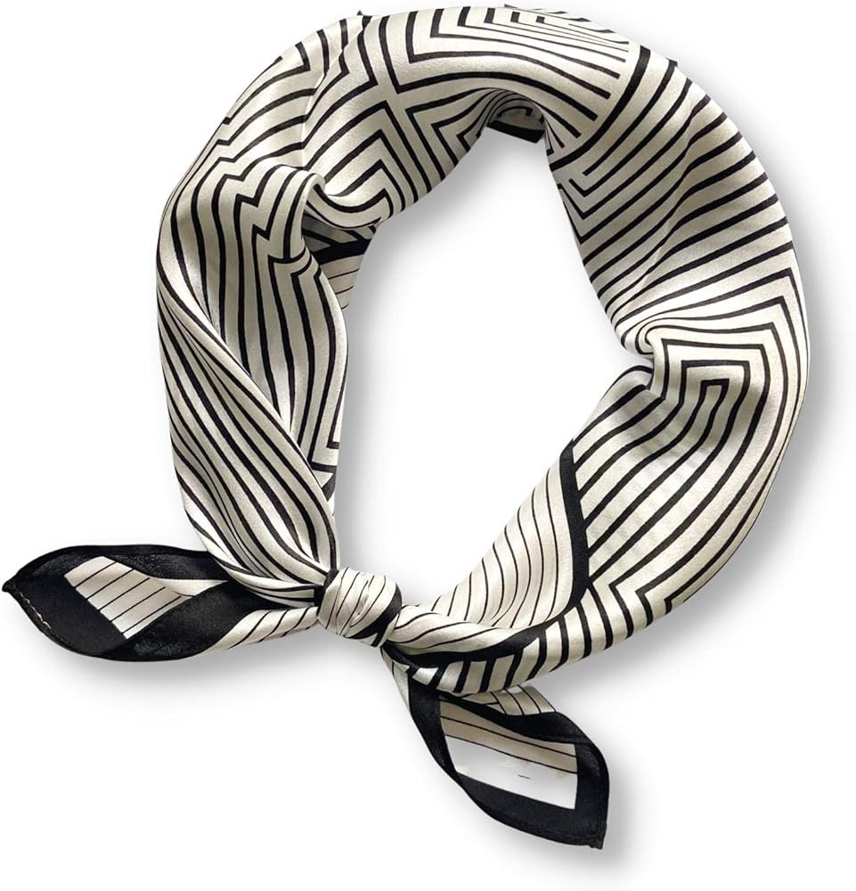 100% Real Mulberry Silk Women Small Square Neck Scarfs 21" Lightweight Neckerchief Printed Headsc... | Amazon (CA)