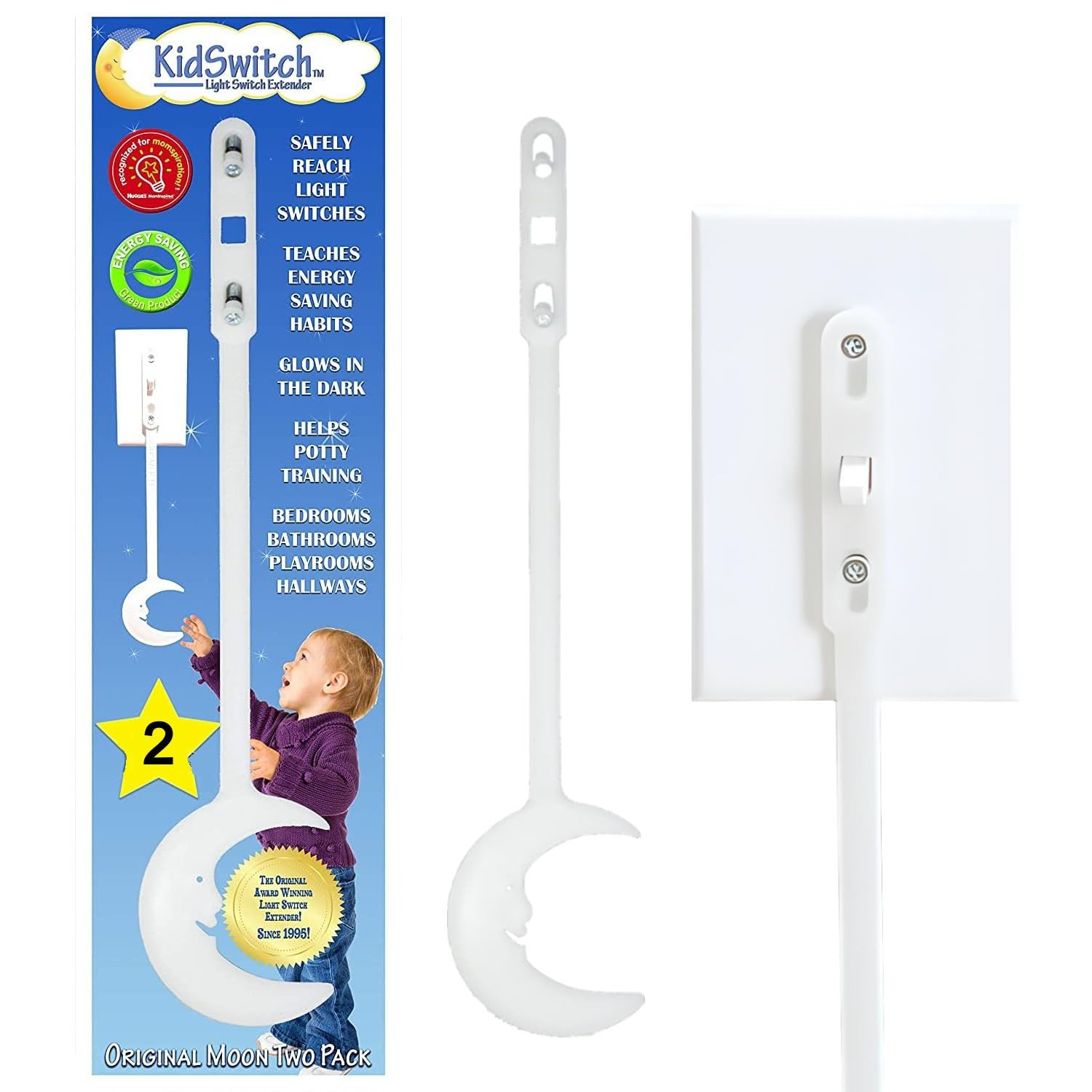 Light Switch Extender for Kids - Award Winning, Easy Grab Handle, Glow-in-The-Dark (Original, 2 P... | Amazon (US)
