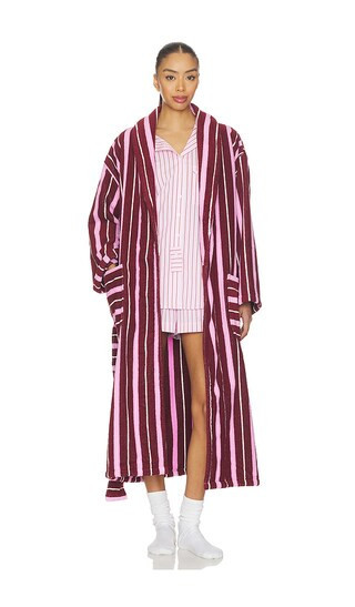 Hommey Terry Robe in Burgundy. - size S/M | Revolve Clothing (Global)