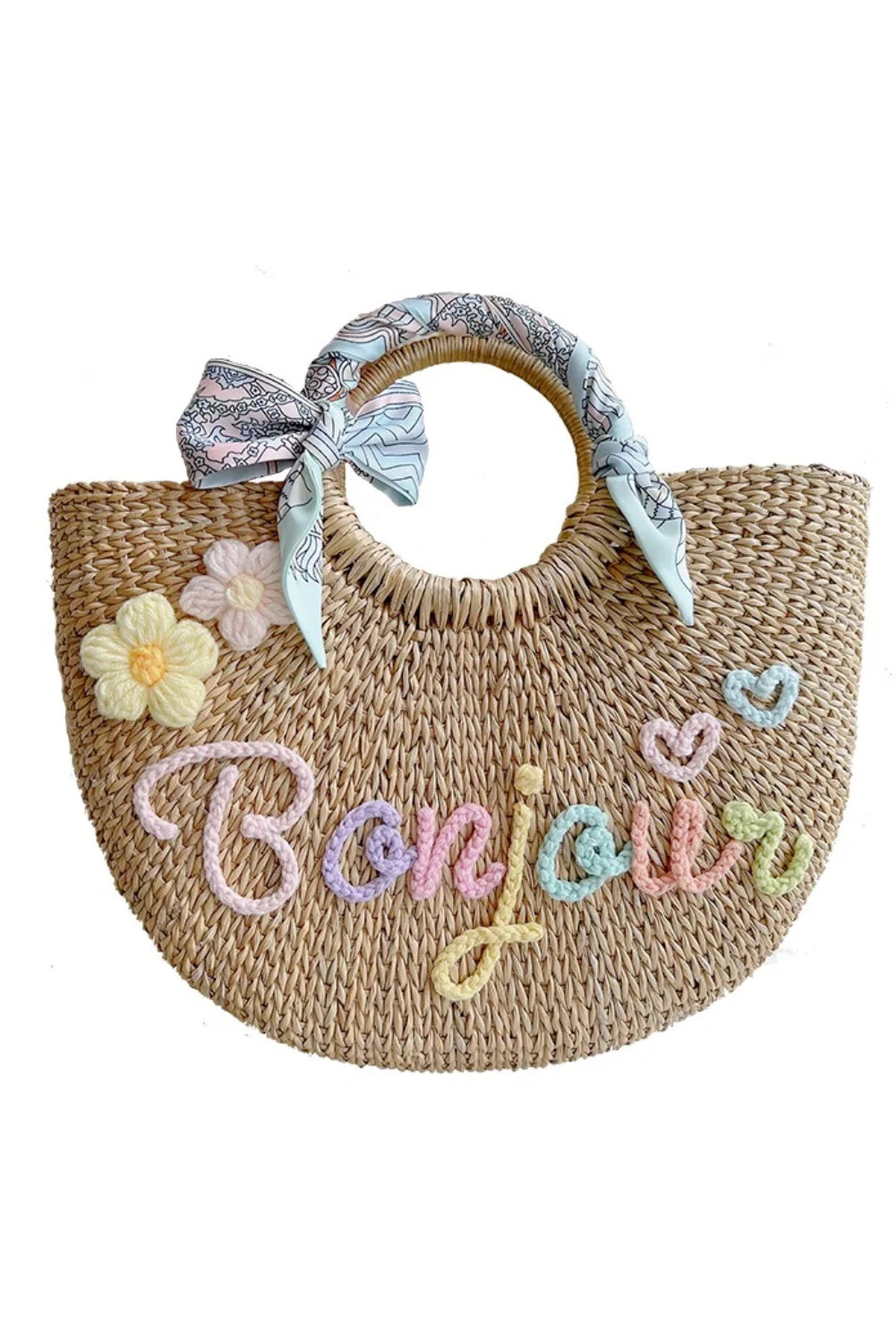 'Debora' Personalized Straw Bag | Goodnight Macaroon