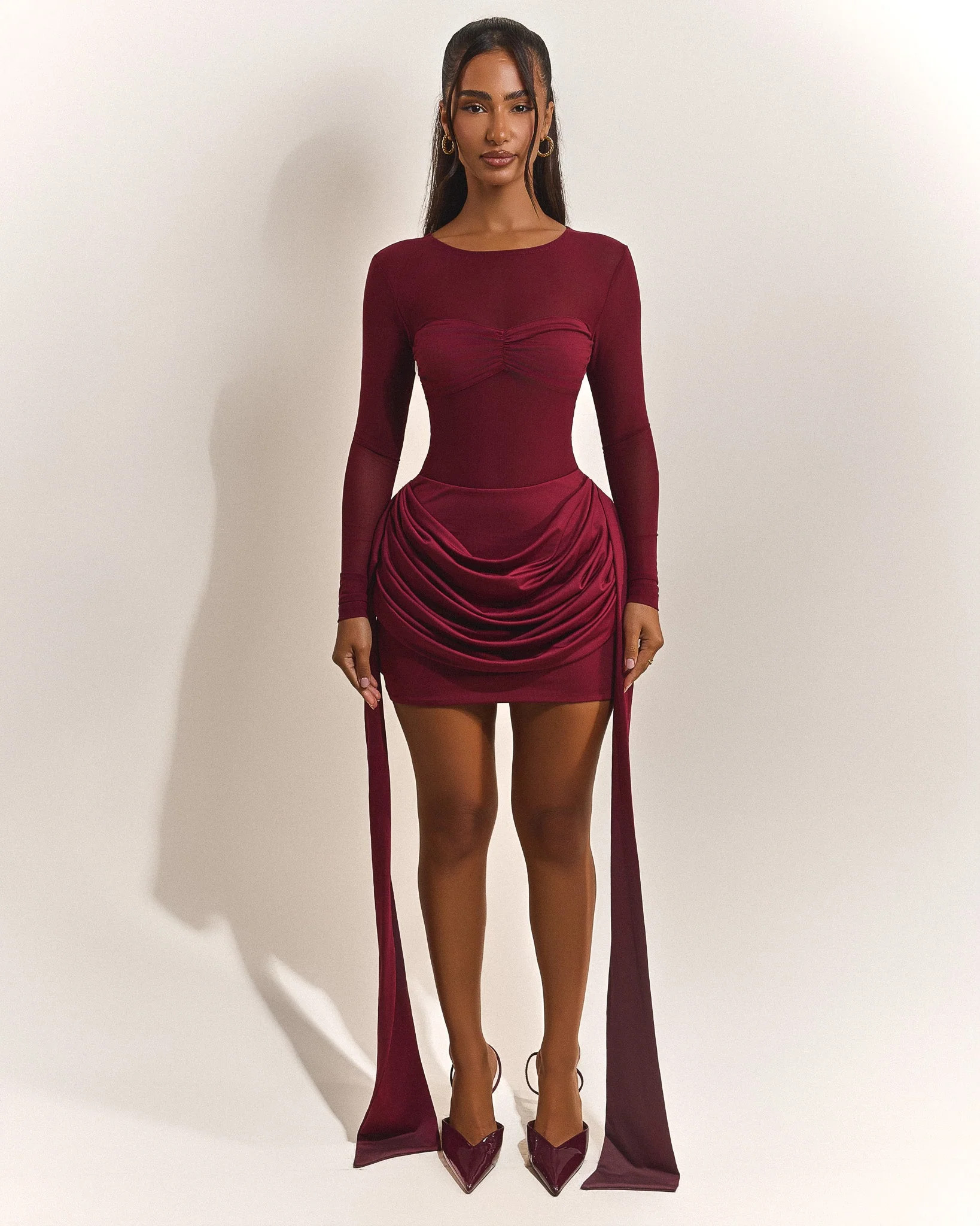 The Yara Bodysuit in Wine | Mars The Label