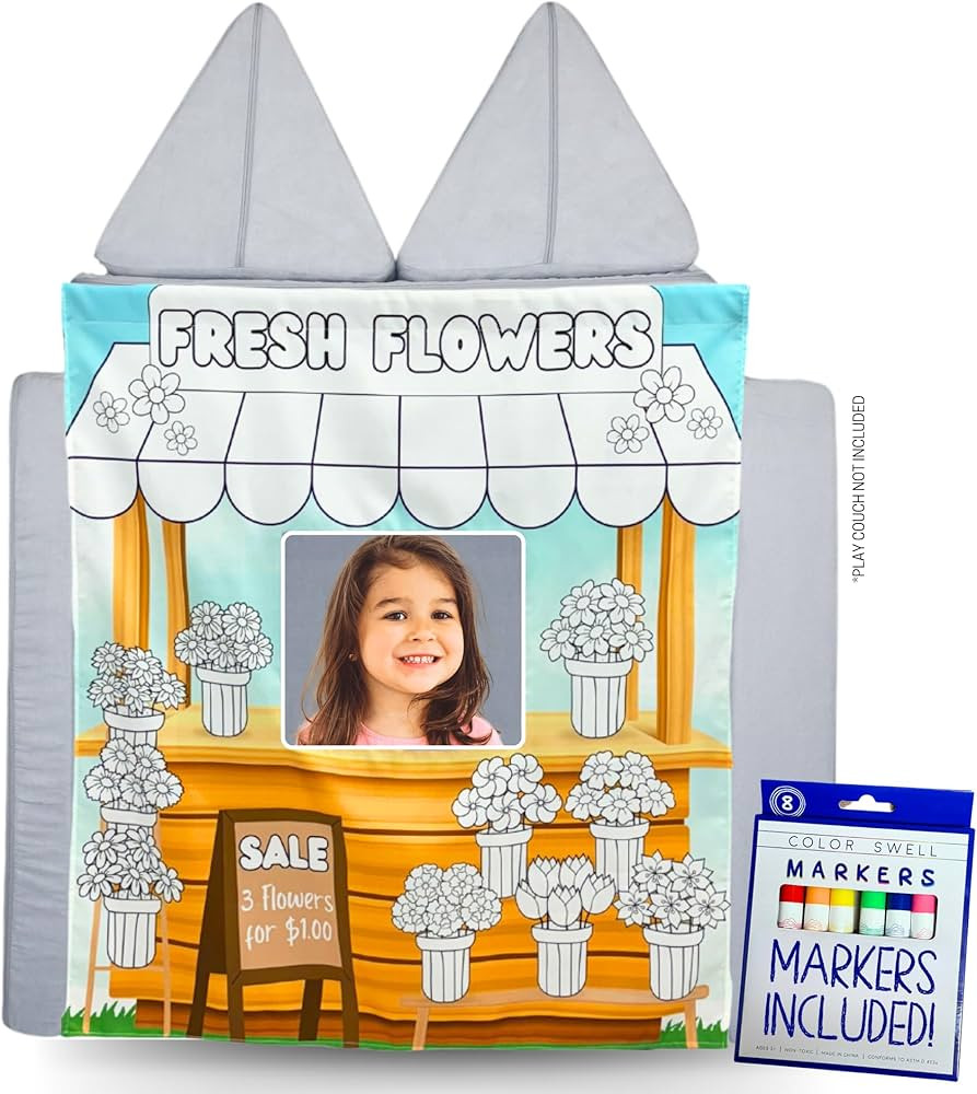 Play Panel for Childrens Foam Sofa Kids Couch (Flower Shop) | Amazon (US)