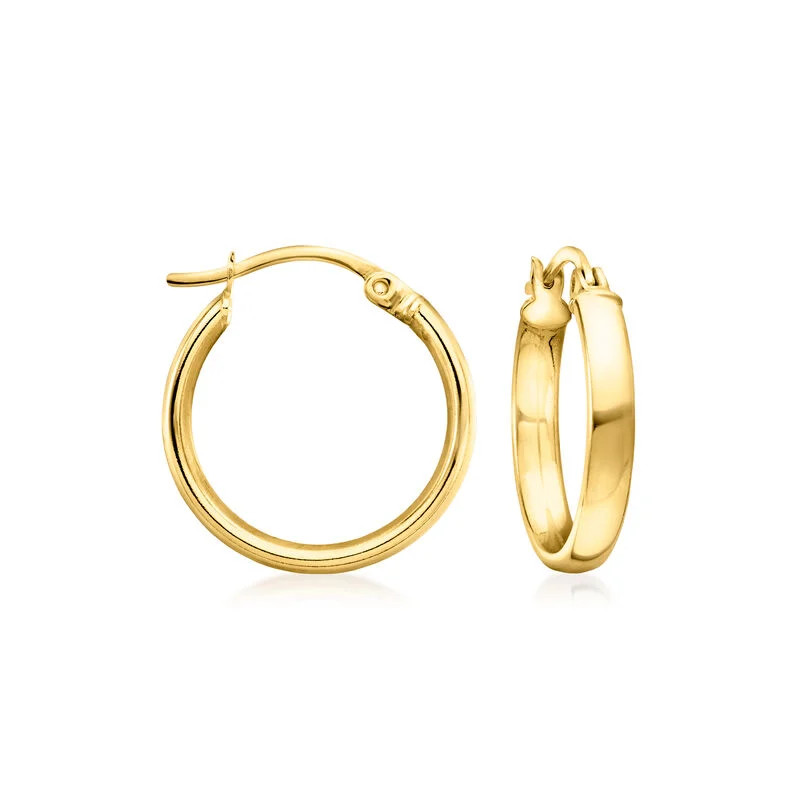 18kt Gold Over Sterling Hoop Earrings. 3/4" | Ross-Simons