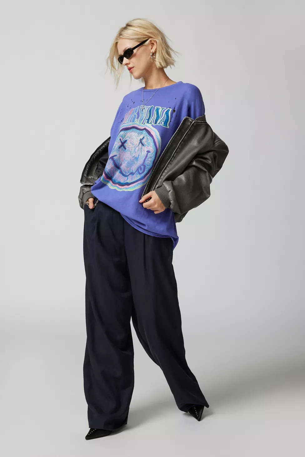 Nirvana Distressed T-Shirt Dress | Urban Outfitters (US and RoW)