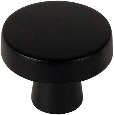 10 Pack - Cosmas 5234FB Flat Black Contemporary Round Cabinet Knob Diameter 1-1/4" | Amazon (US)