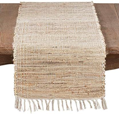 Jute Chindi Table Runner With Fringed Trim | Amazon (US)