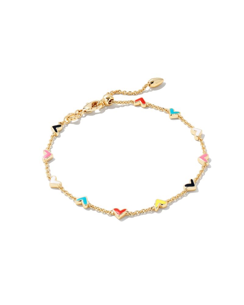 Haven Heart Gold Chain Bracelet in Multi Mix | Kendra Scott | Kendra Scott