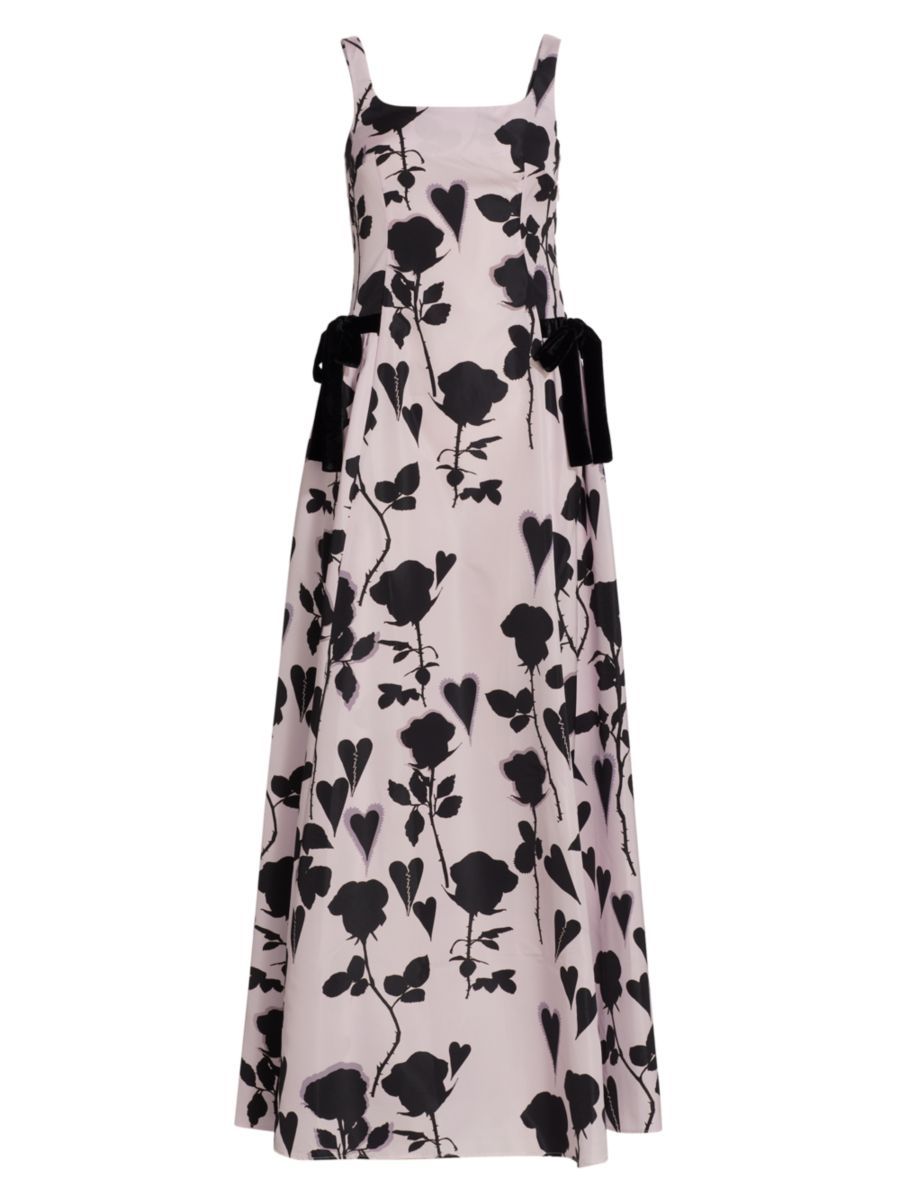 Floral Heart Velvet-Bow Gown | Saks Fifth Avenue