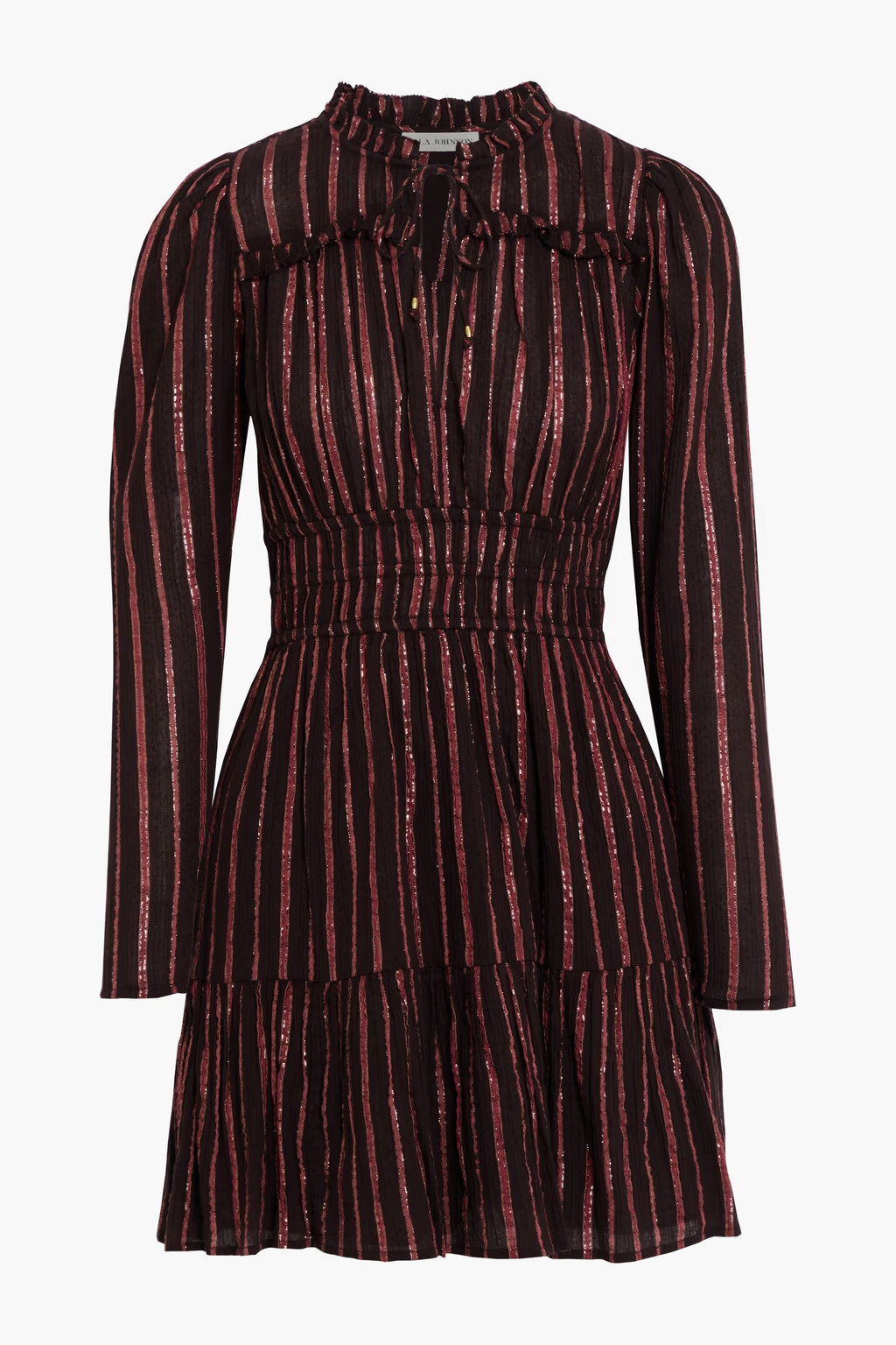Rosalind metallic striped cotton and Lurex-blend mini dress | The Outnet (US and CA)