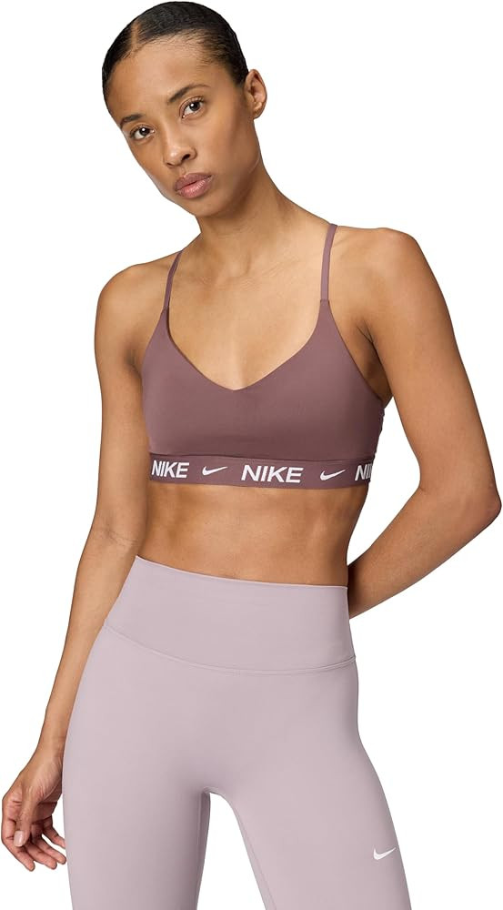 Nike Women's Indy Light Support Padded Adjustable Sports Bra, Tattoo/Tattoo/White, Medium at Amaz... | Amazon (US)