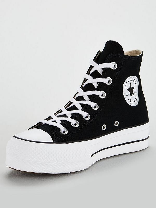 Converse Chuck Taylor All Star Platform Lift Hi - Black/White | Very (UK)