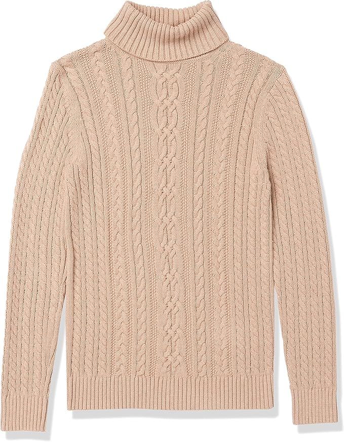 Amazon Essentials Women's Fisherman Cable Turtleneck Sweater | Amazon (US)