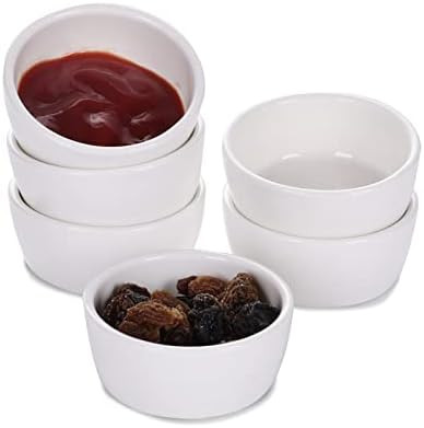 HAOTOP Mini Ramekins 1.5 oz Set of 6,Small Ceramics Souffle Dish, Exactly Designed for Dipping Sa... | Amazon (US)