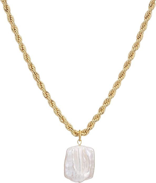 Itcoery Women’s Baroque Pearls Pendant Necklace | Amazon (US)