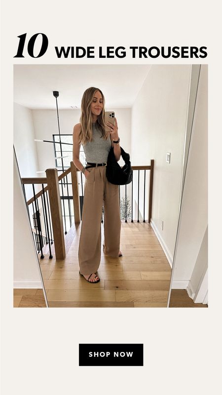 I am still loving wide leg trousers! I have these in both black and tan. These fit TTS and I’m wearing a small. #trouseroutfit #fashionjackson 

#LTKstyletip #LTKFind