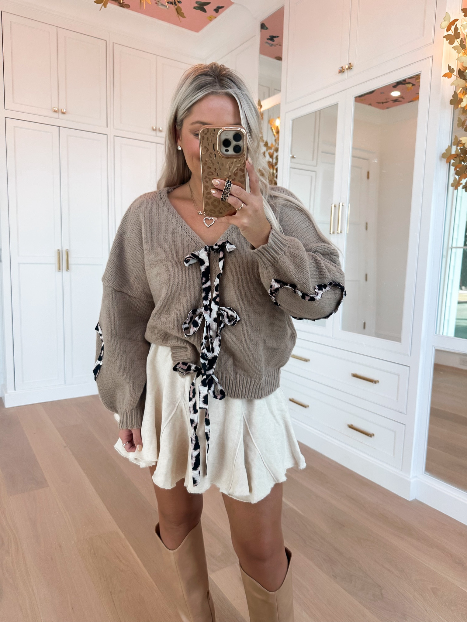 Obsessed with this leopard knit cardigan! Wearing size small  

#LTKxPrimeDay #LTKFindsUnder50 #LTKFindsUnder100