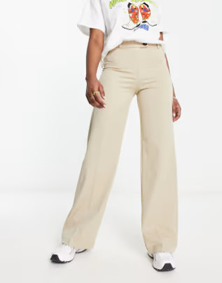 Bershka - Pantalon large habillé - Champignon | ASOS (Global)