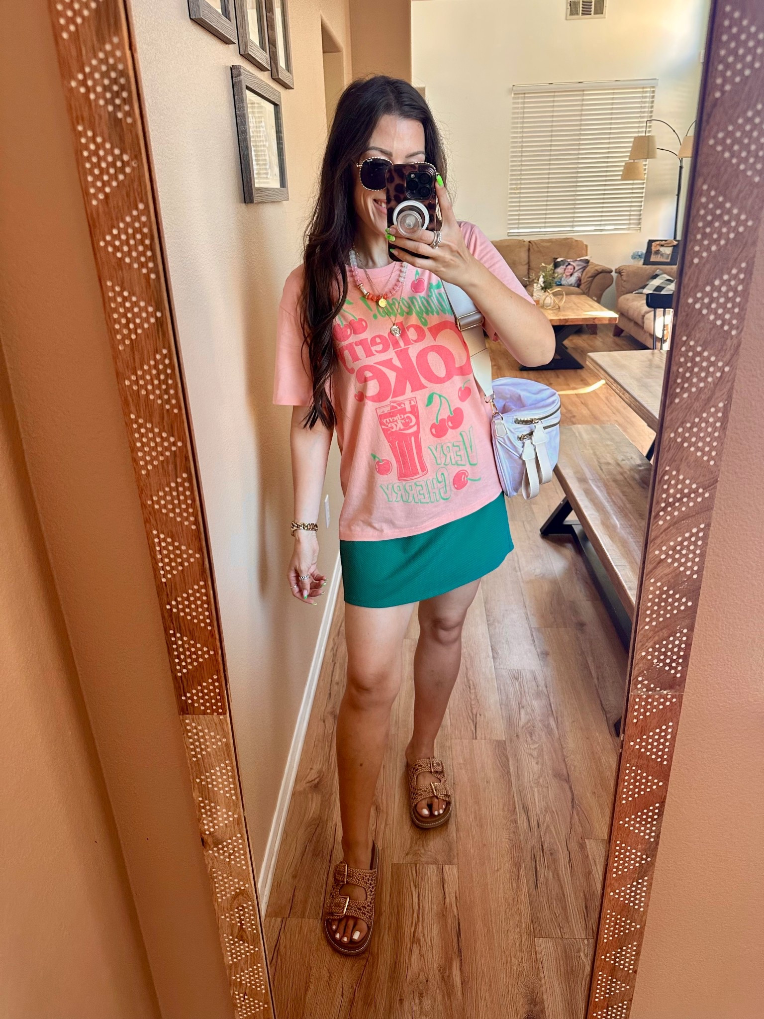 Wearing a L in this cute 🍒 Coke tee and my skort is from last season so I’m linking the new ALO look for less in the same color 🤩. 

#LTKActive #LTKootd #LTKmomlife