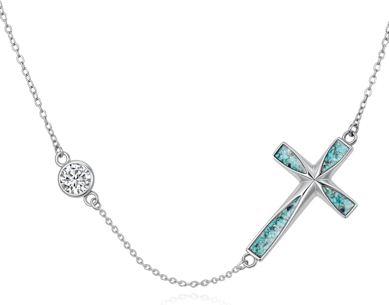 Cross Necklace for Women 925 Sterling Silver Cross Pendant Religious Christian Jewelry Faith East... | Amazon (US)