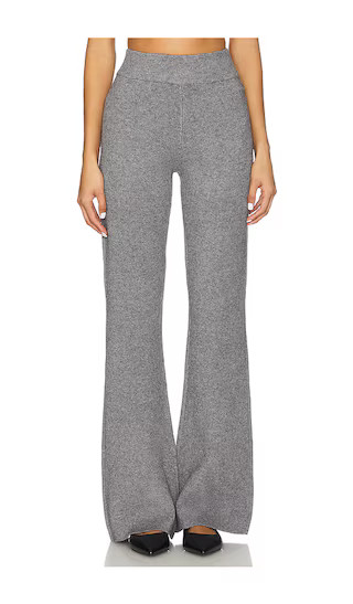 Mickie Knit Flare Pant in Medium Grey | Revolve Clothing (Global)