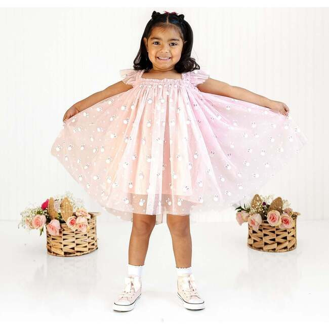 Little Bunny Easter Tulle Dress, Pink | Maisonette