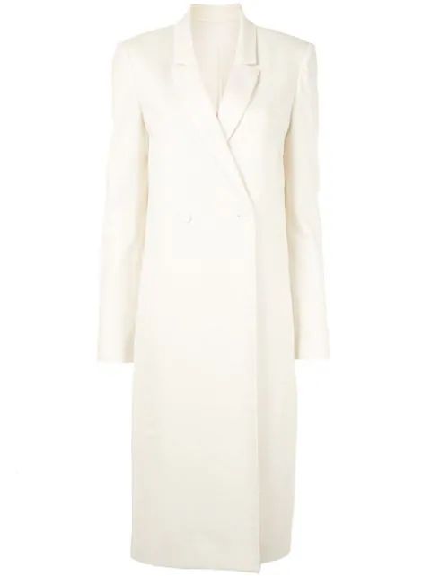 double breasted twill coat | Farfetch (US)