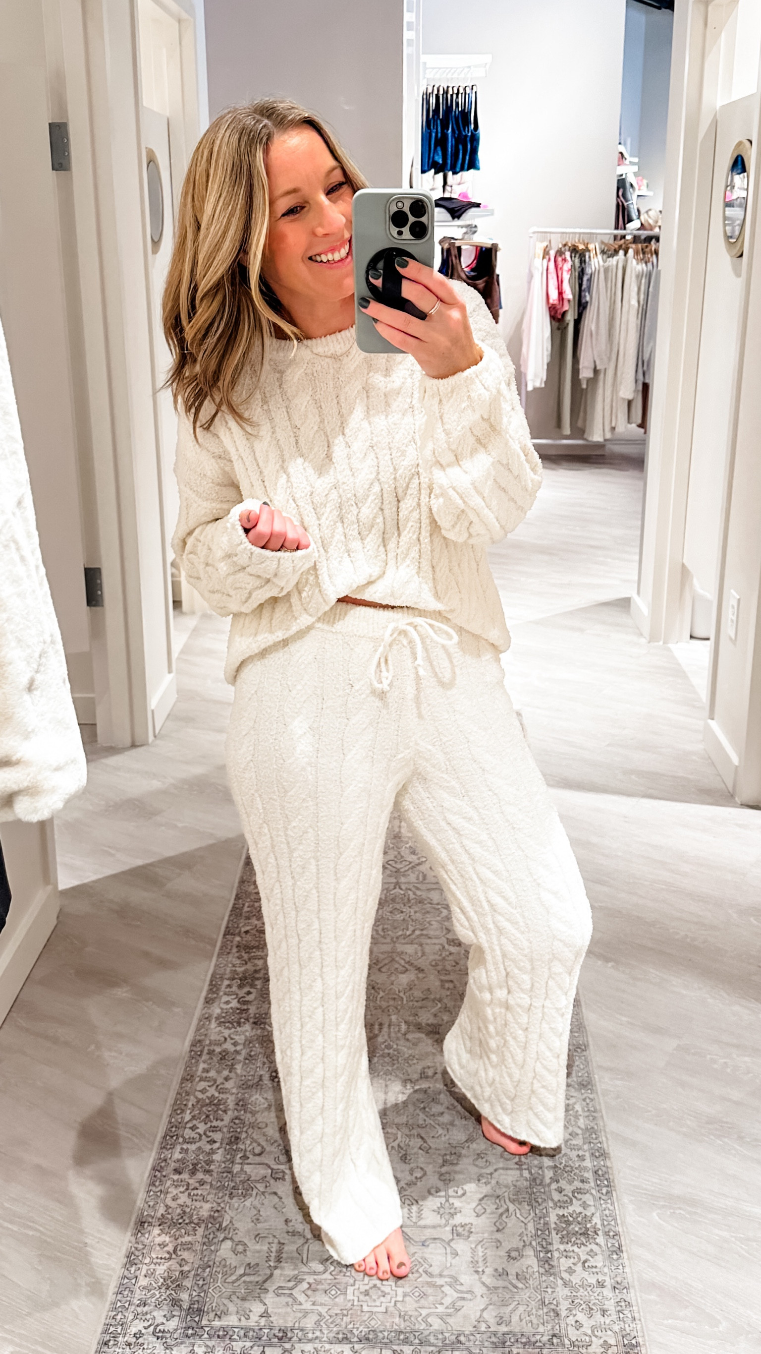 A must have! I’m in medium in both. No, it’s not see through and no, it doesn’t show the cellulite! It’s comfy and stretchy and just so cute! 

#LTKGiftGuide #LTKHoliday #LTKCyberWeek