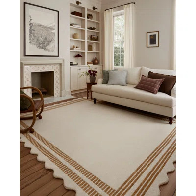 Chris Loves Julia x Loloi Scottie Ivory / Rust Area Rug | Wayfair North America
