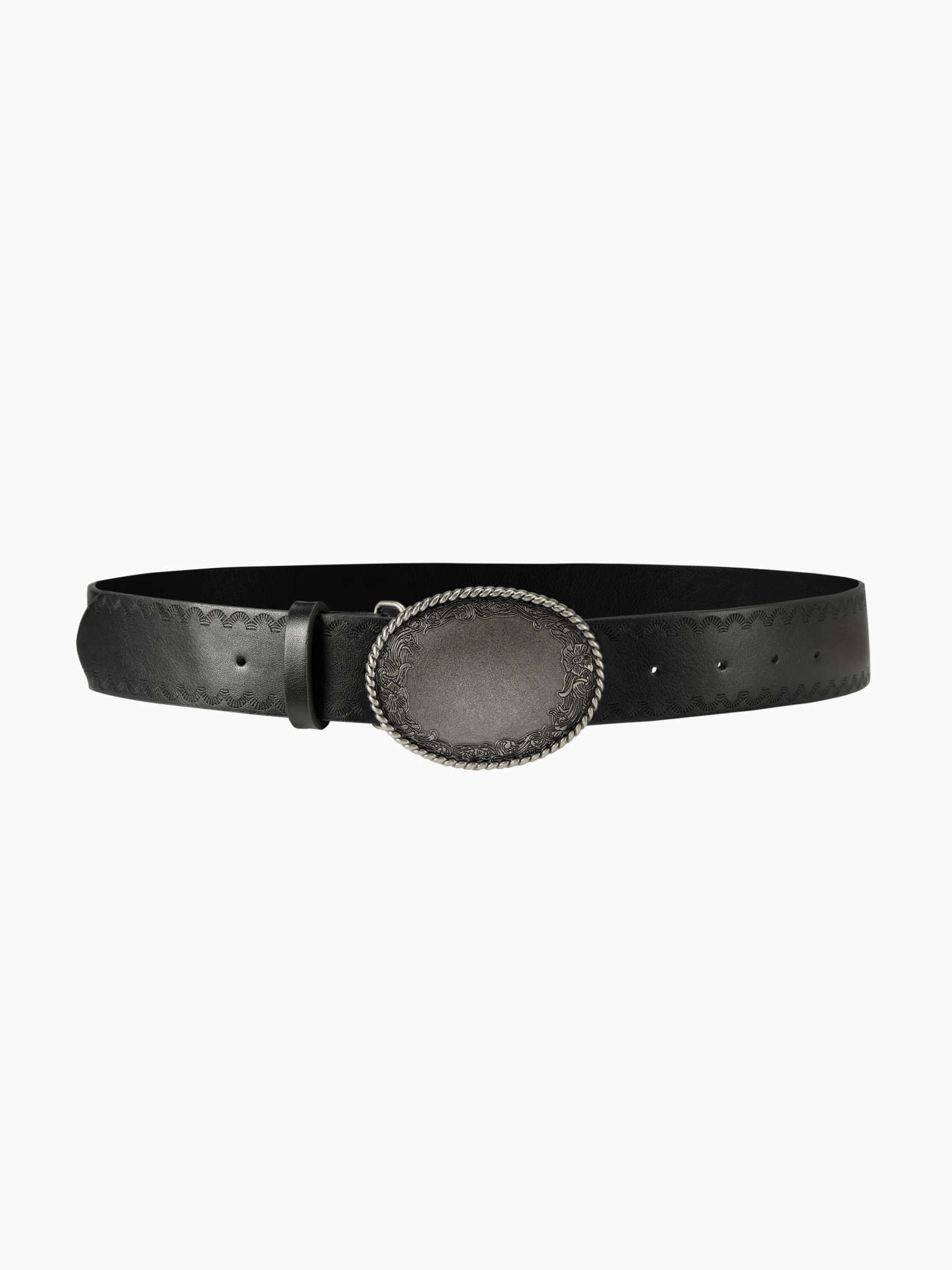 OVAL ENGRAVED BUCKLE BELT | Cider