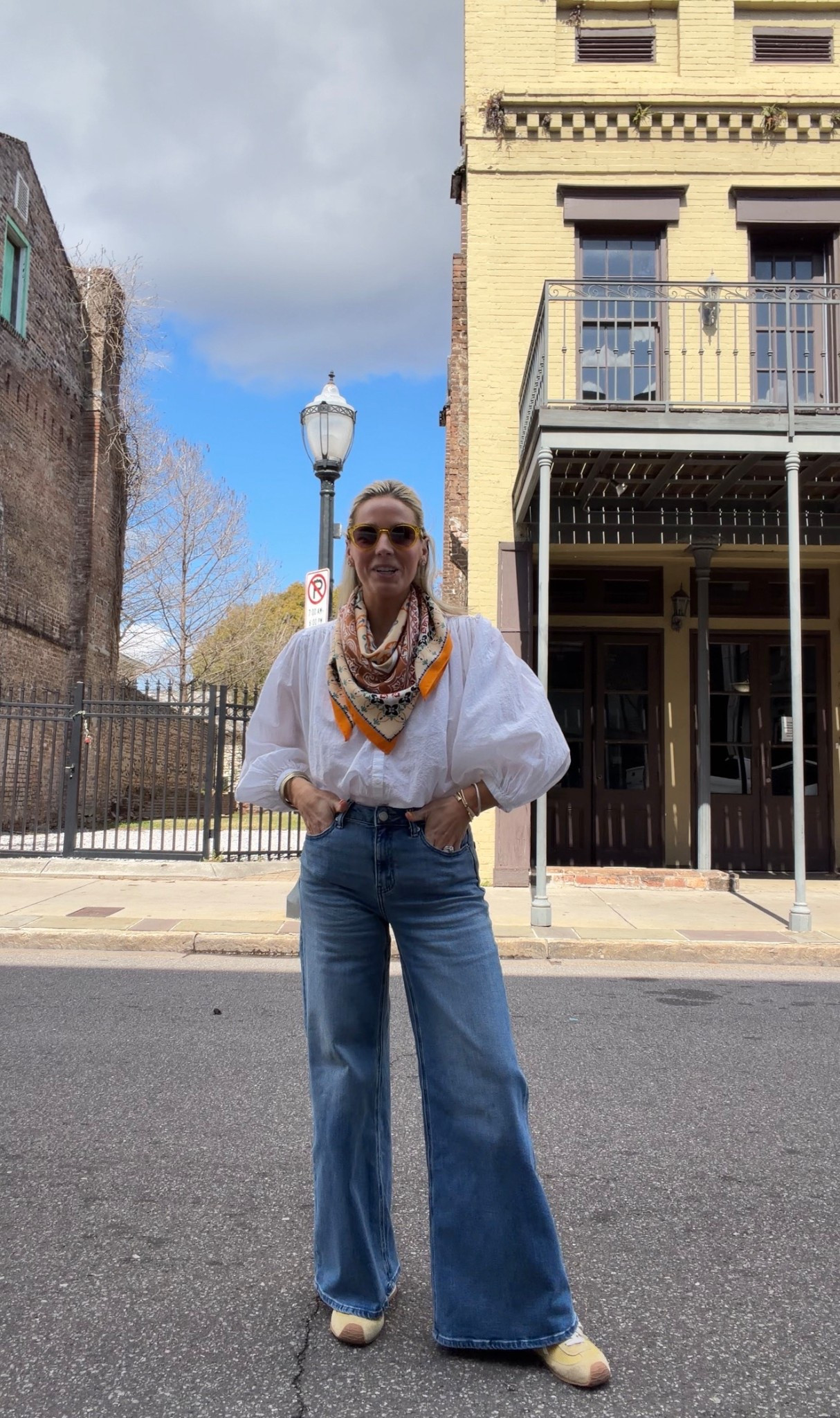 Friday fit 
Top- Target, runs TTS
Jeans- quince runs TTS 
Sneakers and scarf- Amazon
Sunnies old but linking very similar 

#LTKootd #LTKPetite #LTKdayinmylife