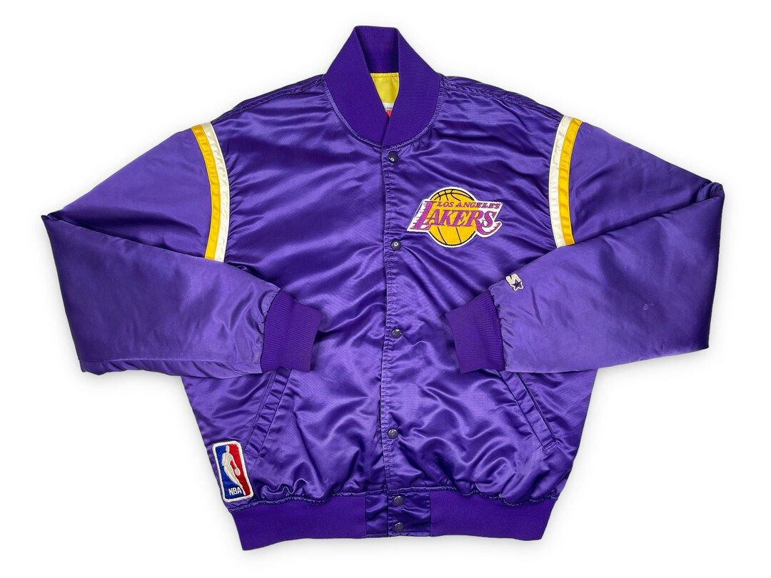 Vintage Lakers Starter Jacket 80s 90s NBA Satin Bomber Los - Etsy | Etsy (US)