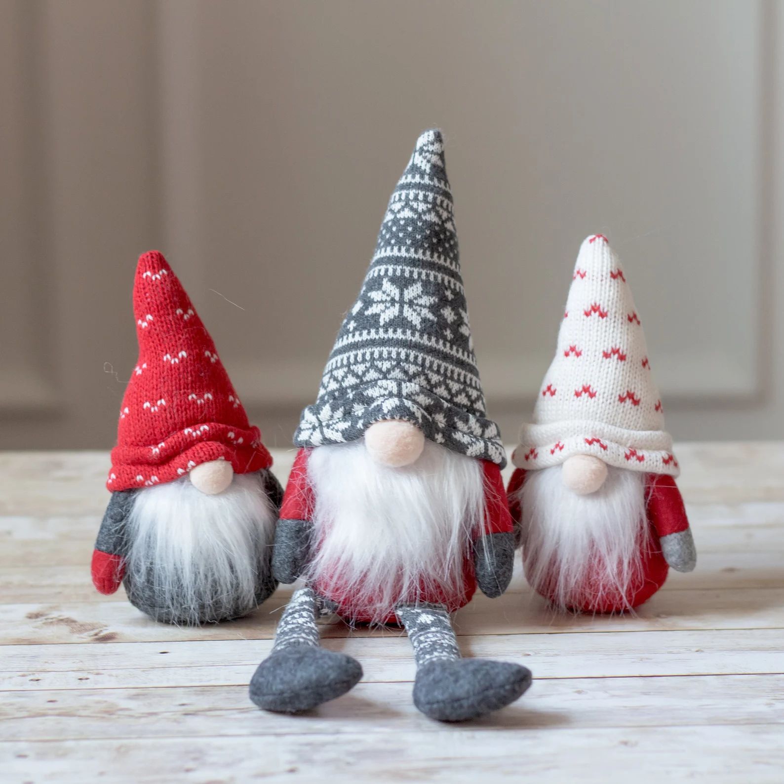 2021 Triplets of Gnomes  Small Gray & White Gnomes  Stocking | Etsy | Etsy (US)