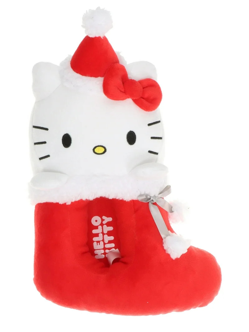 Hello Kitty by Sanrio Women's Red Christmas Holiday Stocking Slippers | Walmart (US)